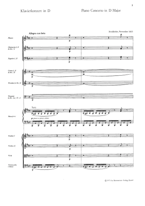 First page of Piano Concerto