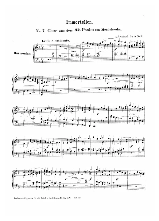 First page of Wie der Hirsch schreit nach frischem Wasser