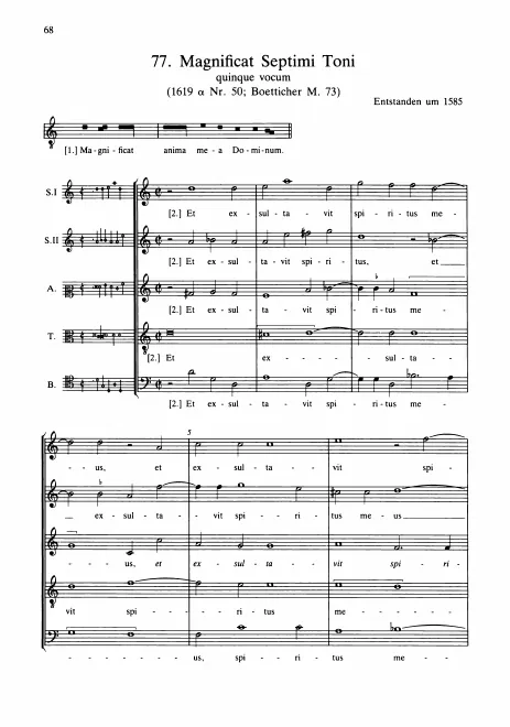 First page of Magnificat septimi toni