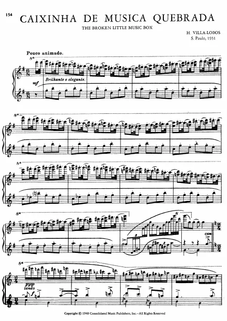 First page of Caixinha de música quebrada