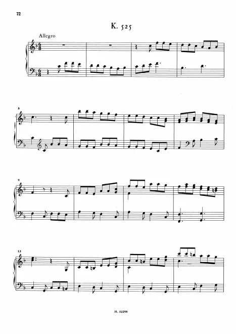 First page of Keyboard Sonata in F major
