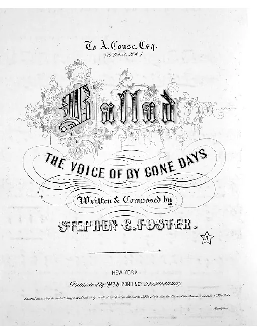 First page of The Voice of By Gone Days