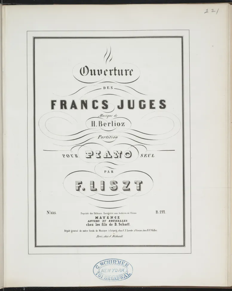 First page of Les Francs-juges (opera)