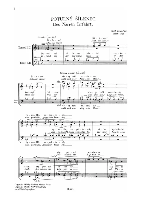 First page of Potulný šílenec
