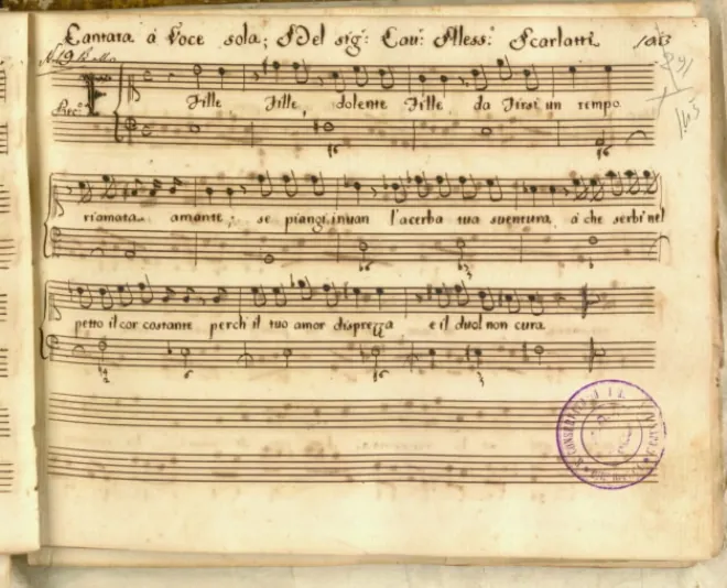 First page of Fille, dolente Fille