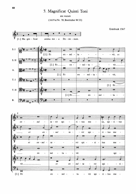 First page of Magnificat quinti toni