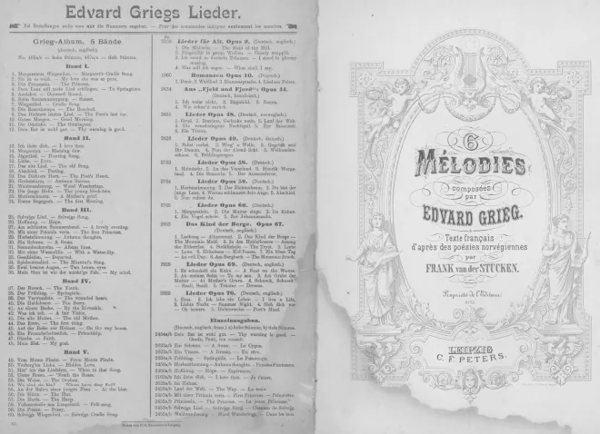 First page of 6 Mélodies