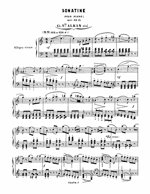 First page of Sonatine