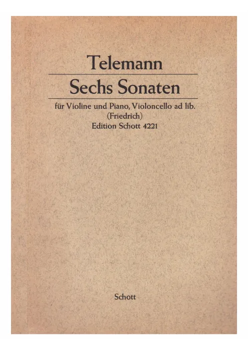 First page of Six sonates à violon seul, accompagné par le clavessin
