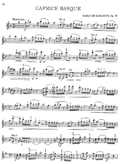 First page of Caprice basque