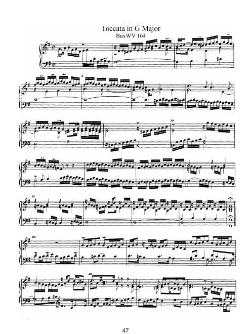First page of Toccata in G major