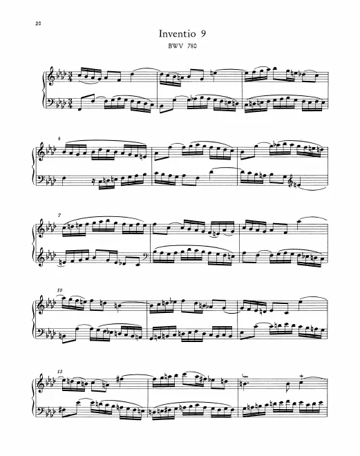 First page of Invention in F minor