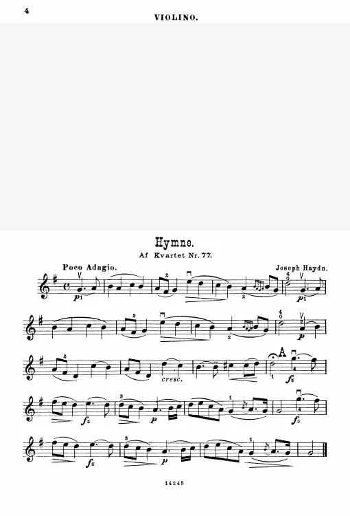 First page of String Quartet in C major