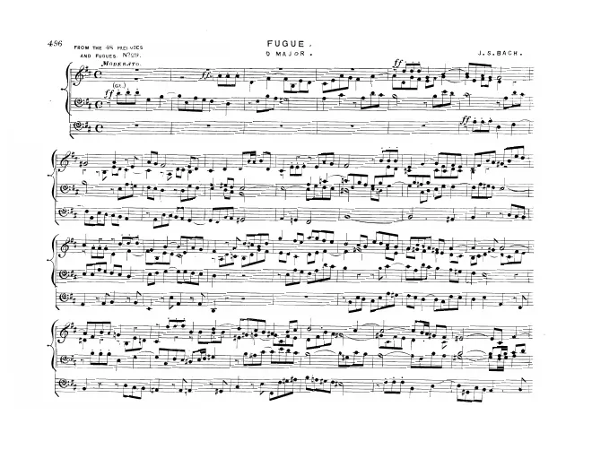 First page of Prelude and Fugue in D major