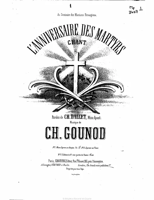 First page of L'anniversaire des martyrs