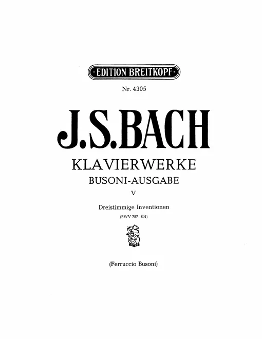 First page of Klavierwerke Busoni-Ausgabe