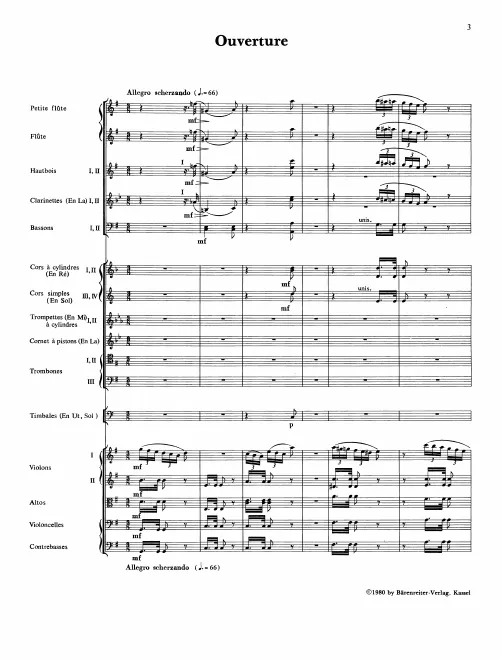 First page of Béatrice et Bénédict