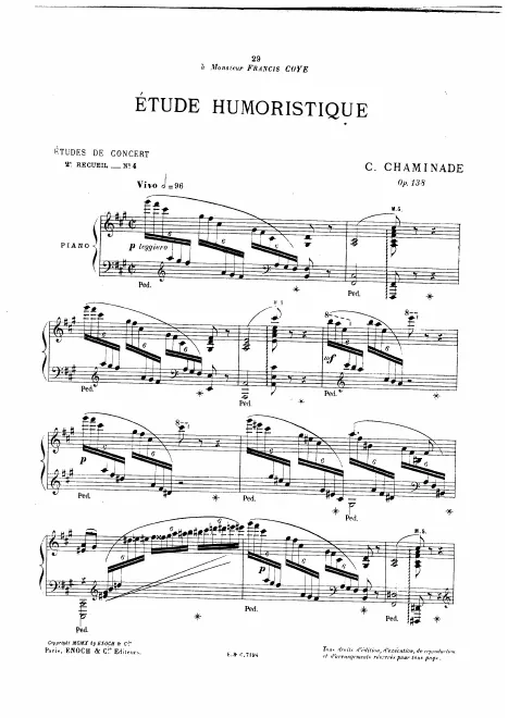 First page of Étude humoristique