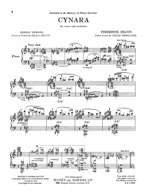 First page of Cynara