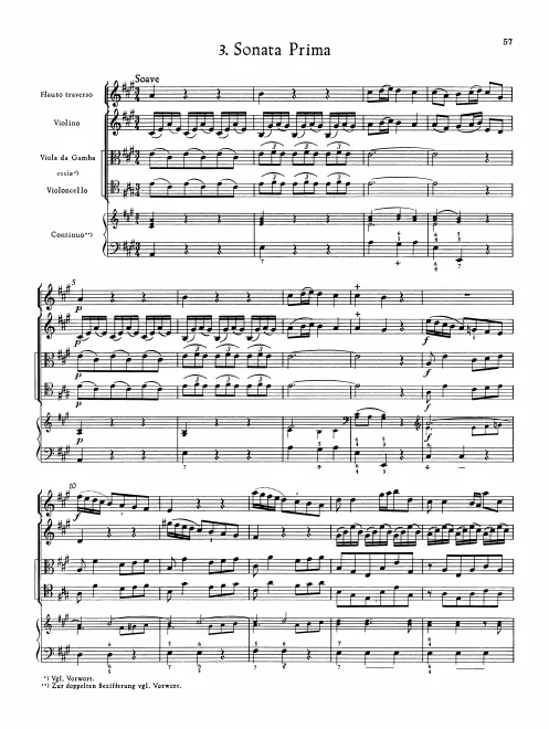 First page of Sonata à 4