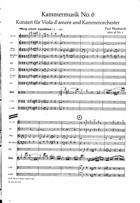 First page of Kammermusik No.6