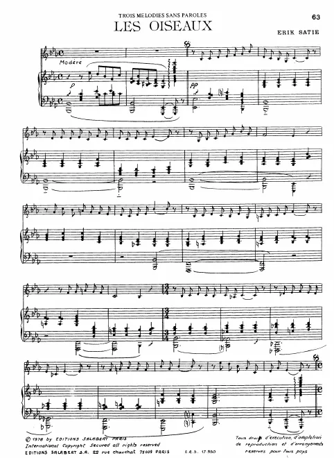 First page of Les oiseaux