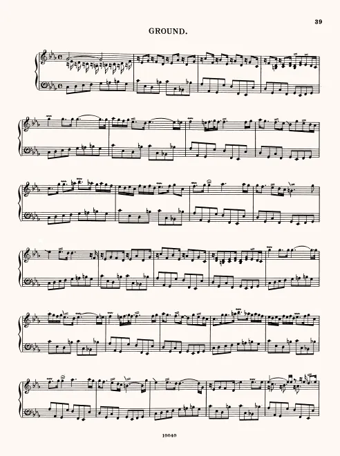 First page of Ground in C minor