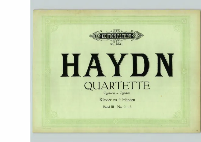 First page of String Quartet in D minor