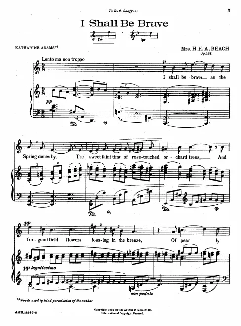 First page of I Shall Be Brave