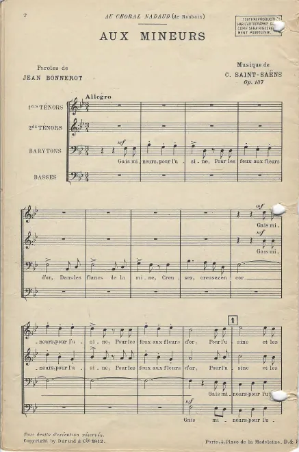 First page of Aux mineurs