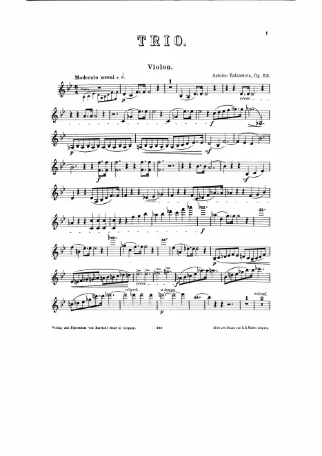 First page of Piano Trio No.3