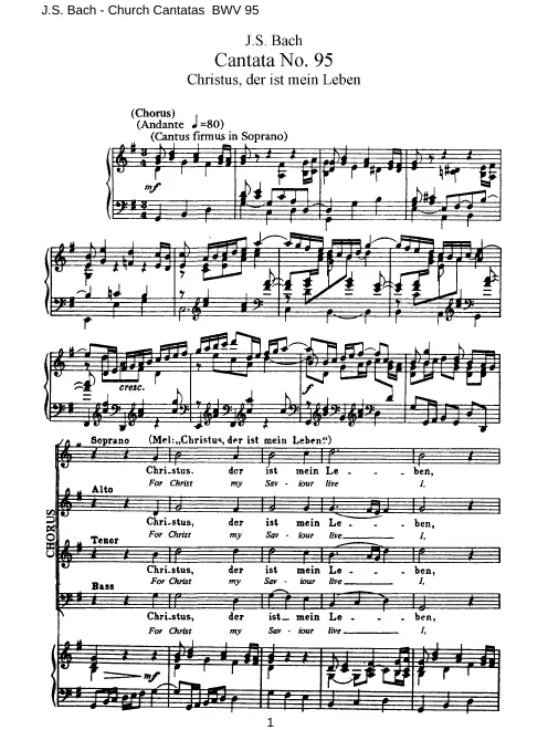 First page of Christus, der ist mein Leben