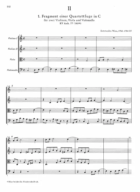 First page of String Quartet in C major