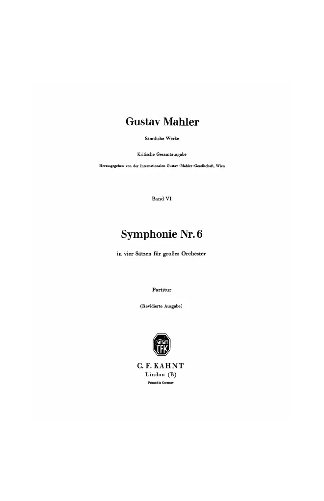 First page of Symphony No.6