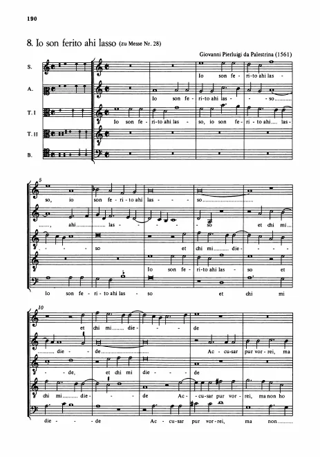 First page of Io son ferito