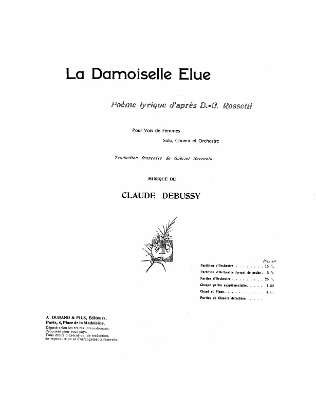 First page of La damoiselle élue