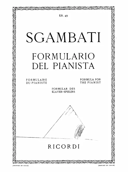 First page of Formulario del pianista