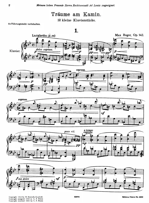 First page of Träume am Kamin