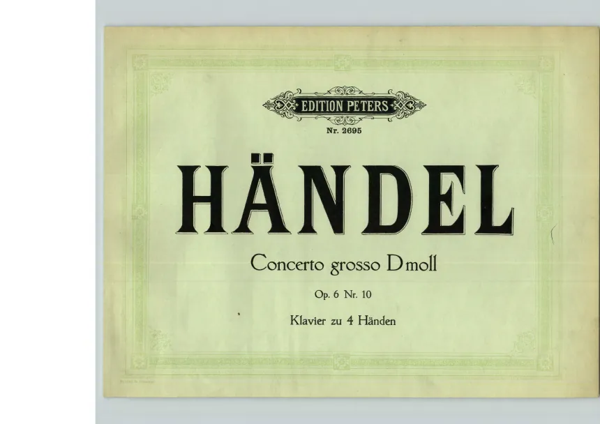 First page of Concerto Grosso in D minor