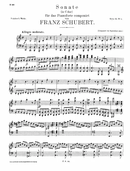 First page of Piano Sonata in C major