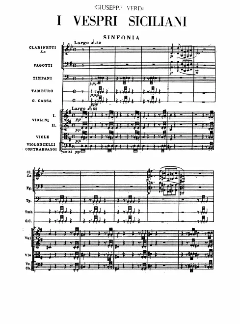 First page of Les vêpres siciliennes