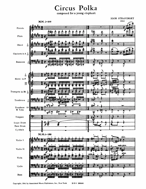 First page of Circus Polka