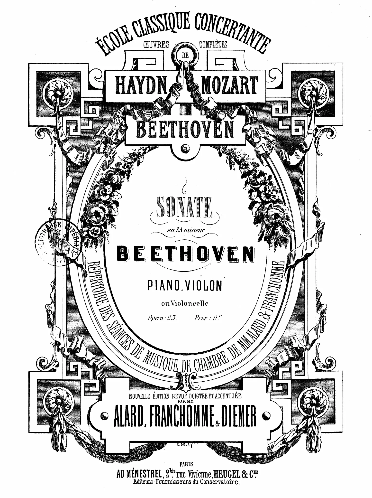 First page of Violin Sonata No.4 in A minor