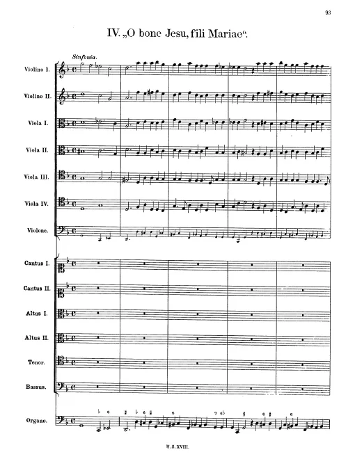 First page of O bone Jesu, fili Mariae