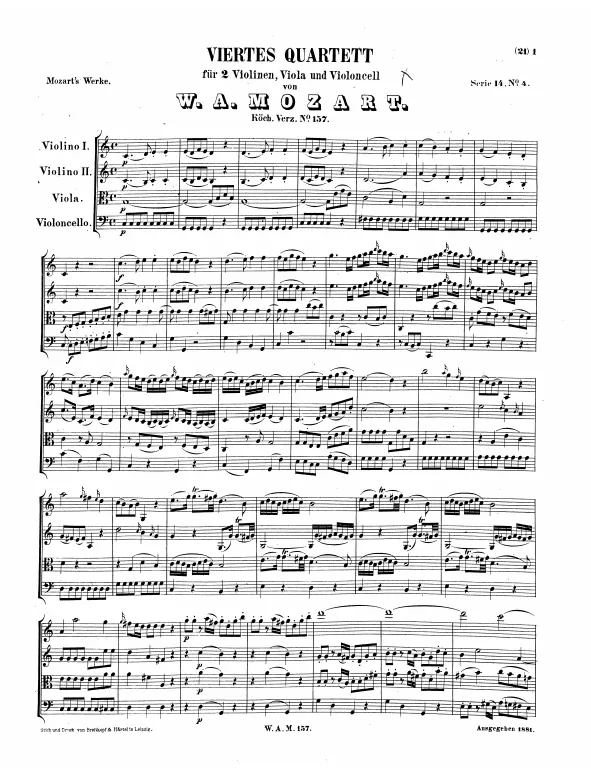 First page of String Quartet No.4