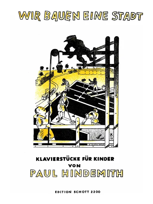 First page of Wir bauen eine Stadt: Children's play, for voices, melody instruments and percussion