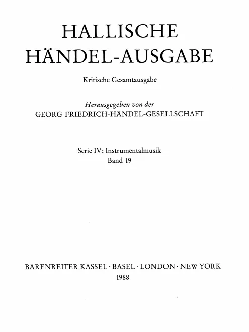 First page of Suite in B flat major