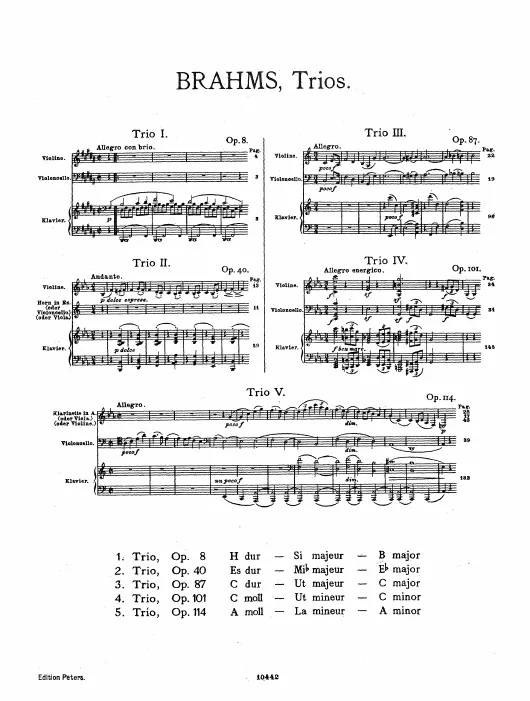First page of Piano Trio No.2
