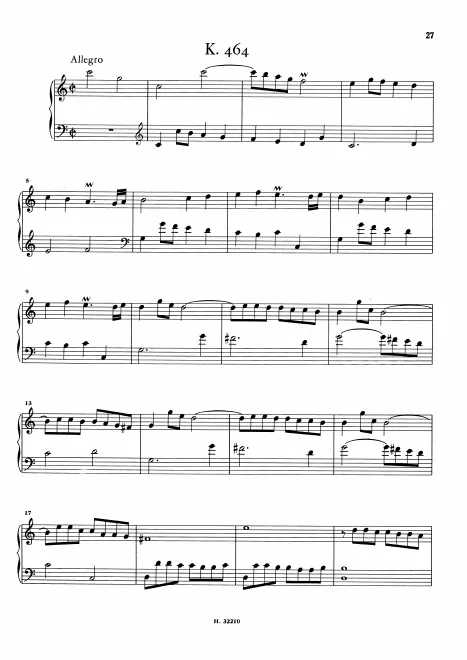 First page of Keyboard Sonata in C major