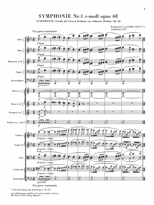 First page of Johannes Brahms Gesamtausgabe
